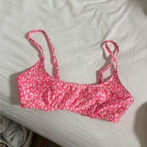 TRIANGL Pink Leopard Print bikini top